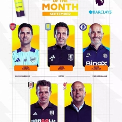 FULL LIST: Premier League unveils Arteta, Maresca, others as manager of the month nominees