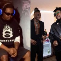 Singer Olamide vibes to Fireboy upcoming album “Adedamola” at the listening party