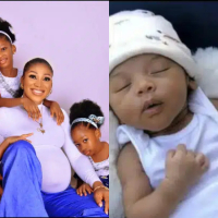 Nigerian lady jubilates as sister delivers baby boy after 3 girls