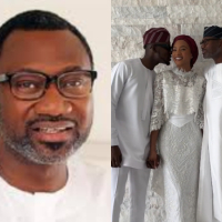 Billionaire Femi Otedola’s reaction to Mr Eazi kissing Temi in his presence goes viral