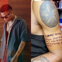 Dedicated fan celebrates Wizkid on his 34th birthday, tattoos singer’s biography as birthday gift