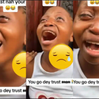 “Should we tell her” – Reactions as lady cries bitterly after being dumped by boyfriend