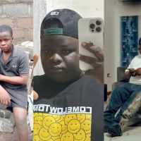 Nigerian man trends after sharing his before vs after pictures of his journey from bricklayer to rich guy