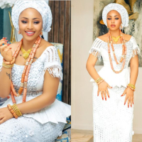 “Beauty With Brain”- Actress Regina Daniels stuns In Beautiful Anioma Attire