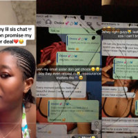 Nigerian lady exposes sister’s love chats with boyfriend who promised ‘lifetime deal’