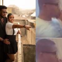 Veekee James husband Femi reacts to video of his wife k!ssing another man (Video)