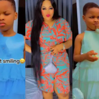 Mix Reactions as Mum uses son to model model female outfits