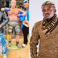“I wonder who Dey advice you”- Photos of Portable’s Life-Like Statue Causes Buzz Online