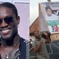 “VDM as President Come 2027”- Video as Man Rallies With Big Banner After House of Rep Drama