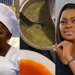 Funke Akindele Hits Back At Trolls Who Criticized Her For Eating Okro Soup As A Celestial