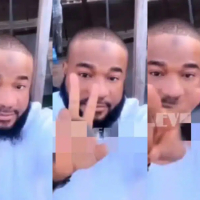 “Na sign language he dey use communicate now” – Sam Larry sparks reactions over a cryptic sign in a viral video