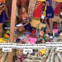 “What’s relaxer doing there” – Reactions as lady flaunts items her husband brought as her bride price