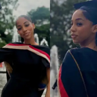 Beautiful lady graduates with first class from Babcock University