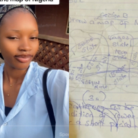 Nigerian teacher in shock as SS2 student draws Nigeria map, names Iseyin, Ibadan,&amp; Saki as states