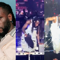 Hilarious Moment Burna Boy Nearly Fell off Stage During Electrifying Performance