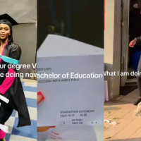 Lady trends as she reveals what she studied in university and what she does to earn a living