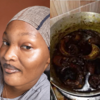 Beautiful Nigerian Lady Laments After Cooking Ogbono Soup For The First Time