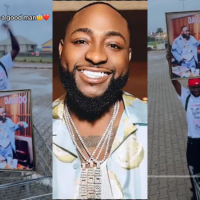 Man hawks Davido portrait, calls him a good man