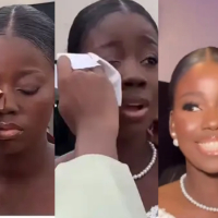 Bride forced to clean her makeup, removes jewellery as pastor says he doesn’t like it