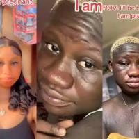 Nigerian woman stuns many with her pregnancy transformation video
