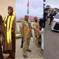 “I thought the car was gifted to his wife” – Reactions as Davido arrives Osun state with his wedding car gift