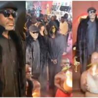 Video of Kanayo O. Kanayo dramatic money-ritual entrance at new movie premiere goes viral