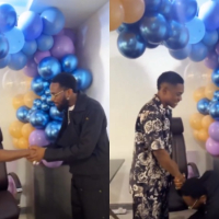 D’Banj Faces Hot Criticisms  For ‘Prostrating’ To Pastor Jerry Eze During Birthday Visit