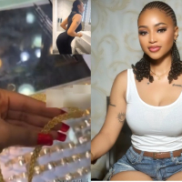 Netizens reacts as Regina Daniels posts receipt after splashing N9M on jewelry