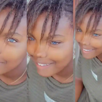 Lady amazed as she meets a girl with striking natural blue eyes, video goes viral