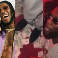 “EFCC is coming for you”- Fan reacts as Burna Boy steps on Naira notes while dancing at a nightclub