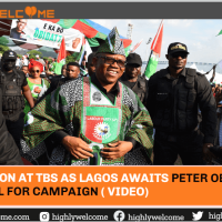 GYRATION AT TBS AS LAGOS AWAITS PETER OBI'S ARRIVAL FOR CAMPAIGN ( VIDEO)
