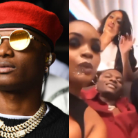 “Wizkid &amp; Osas get wetin dem never tell us” – Wizkid sparks buzz after being seen with 3 ladies in a room