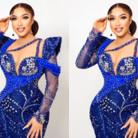 “Lady In Blue” Tonto Dikeh Dazzles in blue outfit