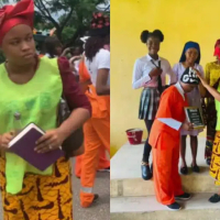 Nigerian student trends online as she dresses as ‘chosen member’ on costume day