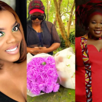 Actress Empress Njamah visits Ada Ameh’s graveside with flowers on 2nd anniversary of her passing away