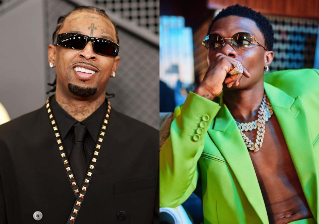 “Real recognize real” – Fans reacts as 21 Savage sings Wizkid’s song, ‘Joro’ on IG live