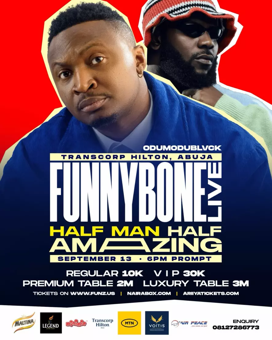 FUNNY BONE LIVE: Half Man Half Amazing ft. Odumodublvck — Abuja's Comedy Night to Beat