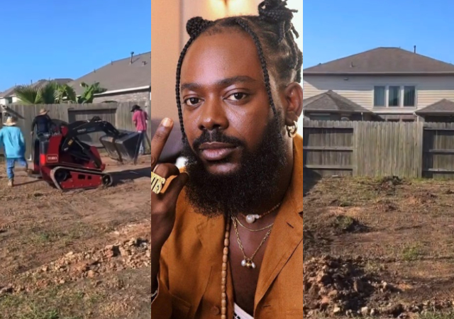 Singer Adekunle Gold shares video as work starts on his new house in USA