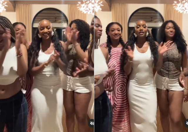 Singer Ayra Starr spotted rocking long gown while hanging out with singer Darkoo