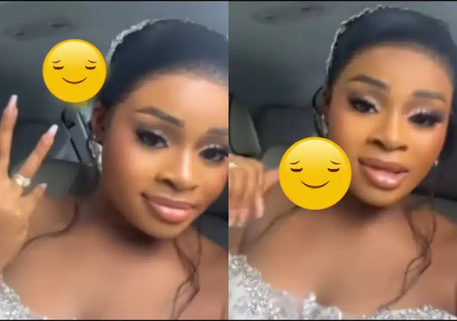 Bride mocks ‘rumour mongers’ as her man marries her proving that their rumors holds no weight