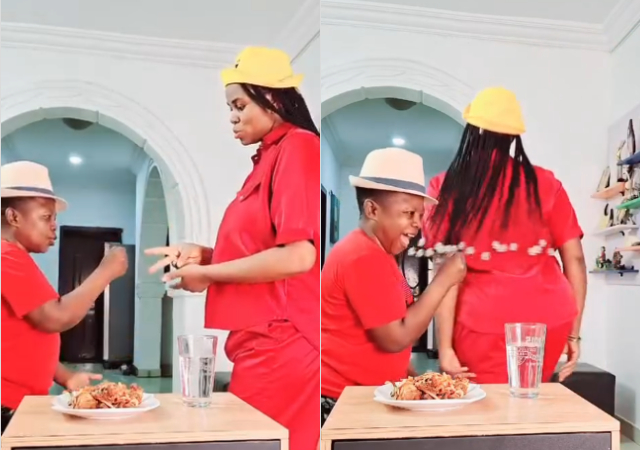 Chinedu Ikedieze Tricks Wife, Stephanie Promise As They Play Rock, Paper, Scissors Game [Video]