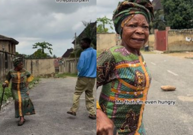 Actress Iya Gbonkan turns Erekere into a yam after partaking on the “Gwo Gwo Gwo Ngwo” viral dance