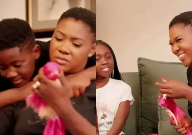 Actress Mercy Johnson &amp; kids perform rap song as she marks her 40th birthday