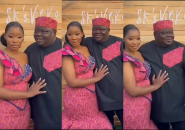 Nigerian lady facial expression sparks reactions online as she ties knot with her man