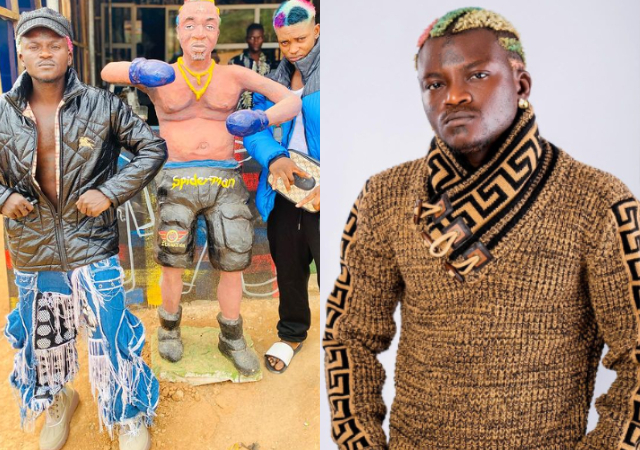 “I wonder who Dey advice you”- Photos of Portable’s Life-Like Statue Causes Buzz Online