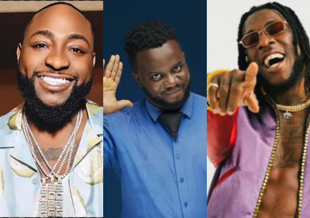 Comedian Sabinus trends online after choosing best singer between Burna Boy and Davido