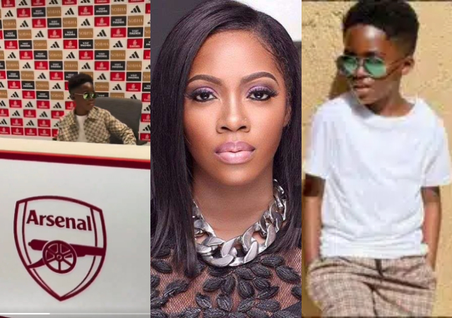 Singer Tiwa Savage’s Son, Jamil, Marks 9th Birthday At Arsenal Stadium