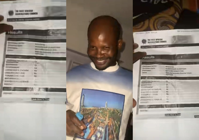 “Nah sure sporty code” – Reactions as man’s 2008 WAEC result with 7 F9s goes viral