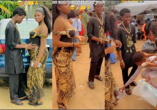 “So this small boy is now a married man” – Young couple sparks reactions as the ties the knot traditionally