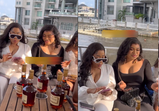 Moyo Lawal, other celeb storm boat cruise to celebrate Bobrisky’s release